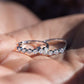 14K White Gold Lab-Created Diamond 6 Stone Hoop Earrings (1 CT TW)